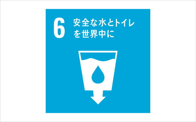 画像:SDGsの目標6「安全な水とトイレを世界中に」