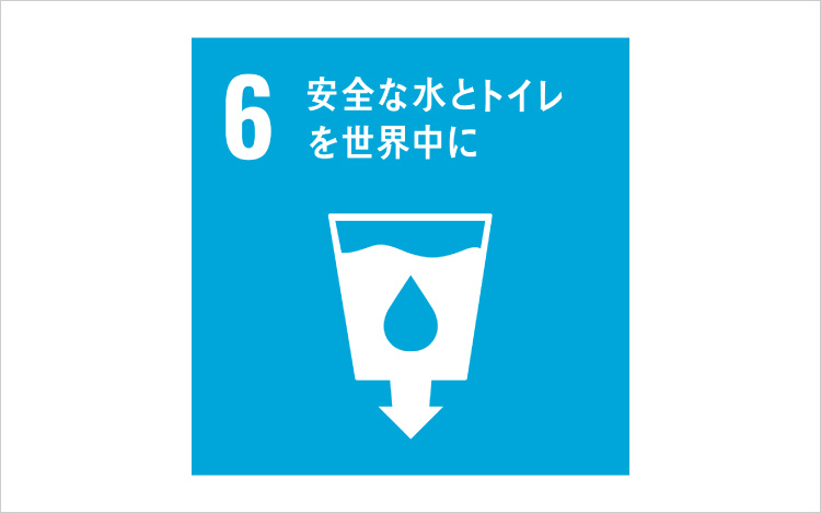 画像：SDGsの目標6「安全な水とトイレを世界中に」