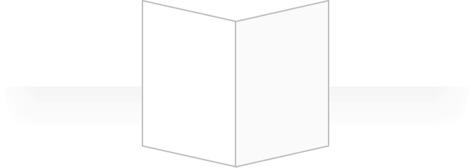 画像：二つ折り　A4仕上がり　4ページ